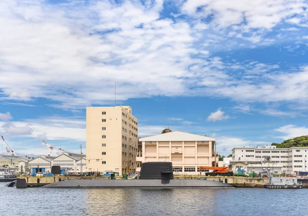 Yokosuka Japón Julio 2020 Submarino Japonés Takashio Atracó Frente Fuerza — Foto de Stock