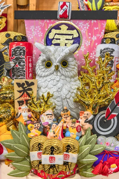 Asakusa Япония Ноябрь 2019 Auspicious Rake Tori Ichi Fair Decorated — стоковое фото