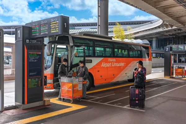 Tokyo Japon Octobre 2020 Arrêt Bus Dans Terminal Aéroport International — Photo