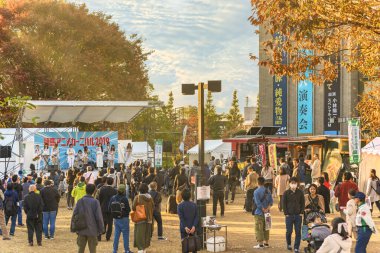 Tokyo, Japonya - 16 Kasım 2019: Nerima Anime Karnavalı 2019 'da Japonya' nın doğduğu yer olarak adlandırılan Nerima Koğuşunda yapılan geleneksel etkinlik..