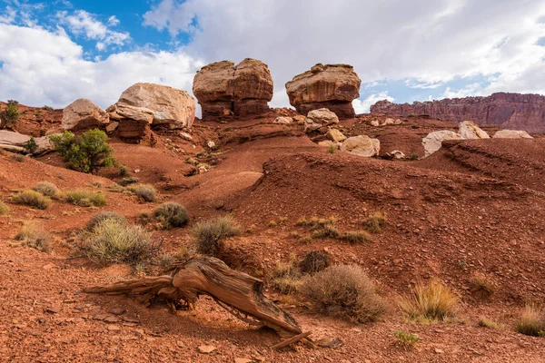 Twin Rocks Capitol Reef National Park Utah — Stock Photo, Image