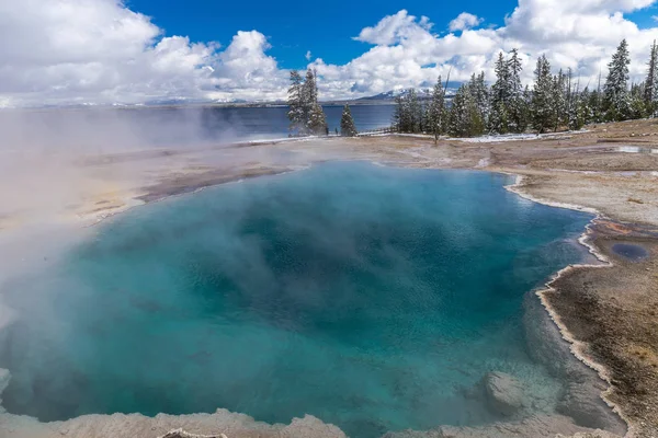 Piscina Negra Parque Nacional Yellowstone Wyoming — Fotografia de Stock