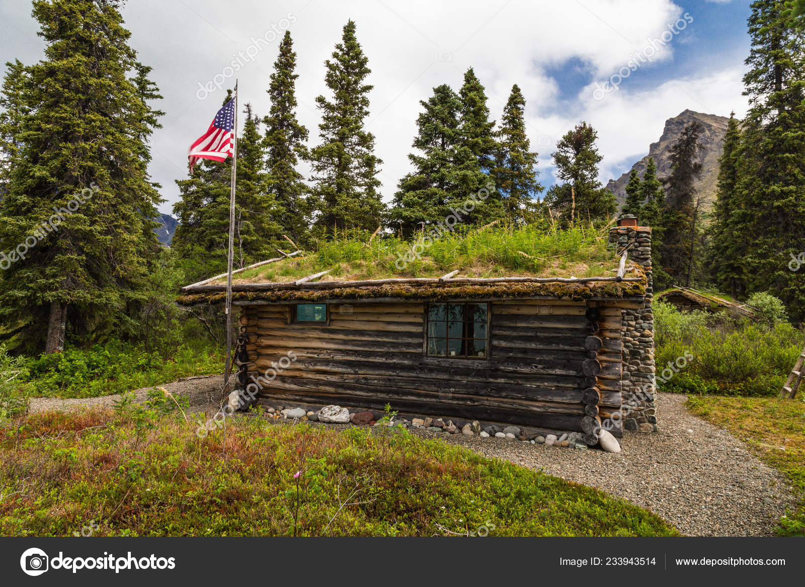 richard-proenneke-s-cabin-lake-clark-national-park-alaska-stock