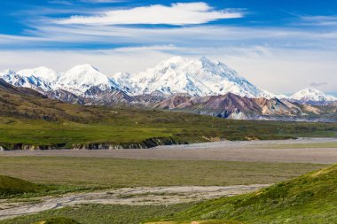 Eielson ziyaretçi merkezi Denali Milli Parkı'nda Alaska Alaska Denali Milli Parkı içinde görünümünden
