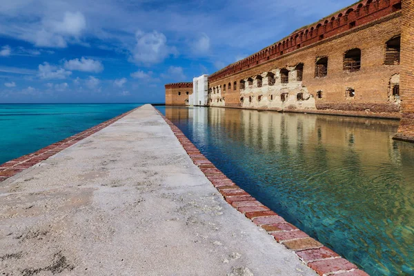 Eksterior Fort Jefferson Taman Nasional Dry Tortugas Florida — Stok Foto