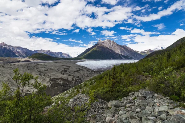 Sentier Root Glacier Dans Parc National Wrangell Elias Alaska — Photo