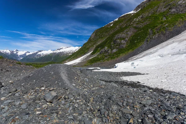 Trilha Glaciar Byron Floresta Nacional Chugach Alasca — Fotografia de Stock