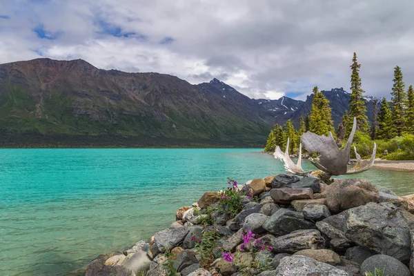 Lago Gêmeo Superior Parque Nacional Lago Clark Alasca — Fotografia de Stock