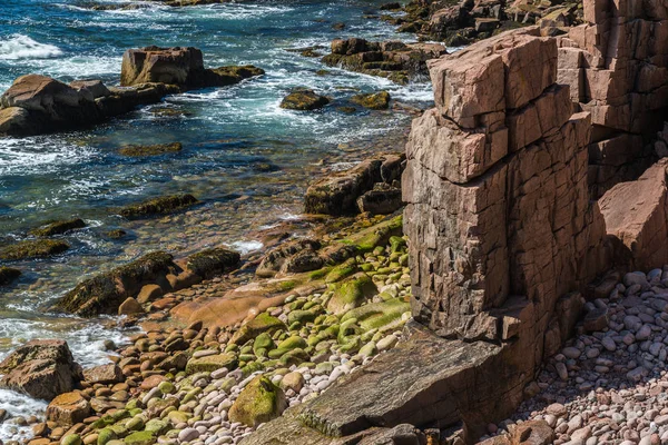 Delik Alan Acadia Milli Parkı Nda Maine Gök Gürültüsü — Stok fotoğraf