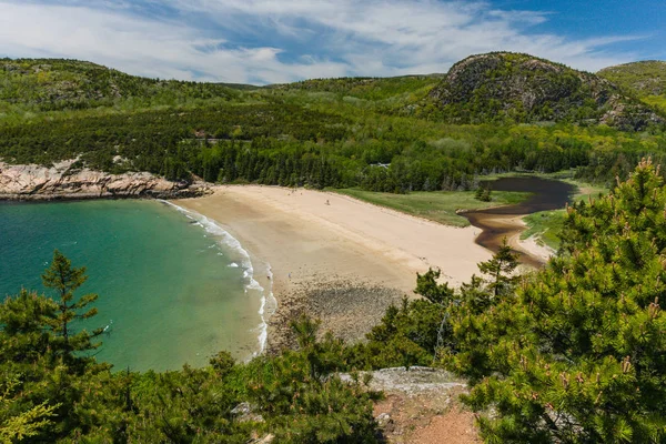 Great Head Trail Acadia National Park Maine Stock Image