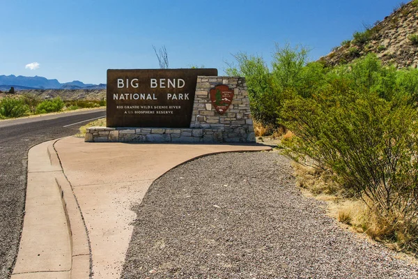 Maverick Entrance Sign Big Bend National Park Texas Stock Image