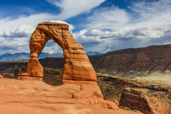 Delikate Arch Arches Nasjonalpark Utah royaltyfrie gratis stockbilder