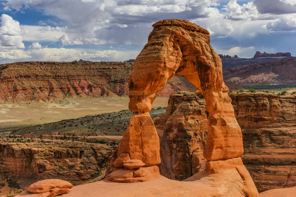 Delikate Arch Arches Nasjonalpark Utah stockbilde