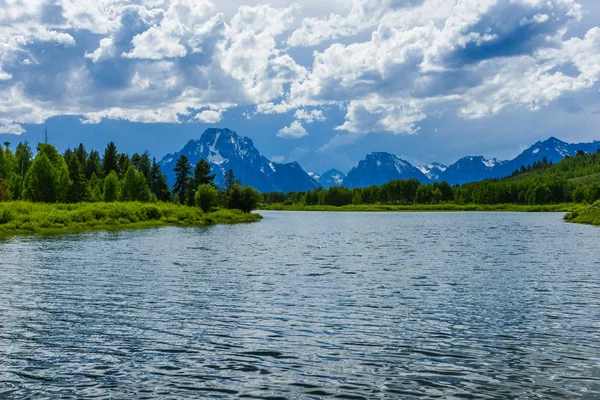 Partecipazione All Oxbow Bend Nel Grand Teton National Park Nel — Foto Stock