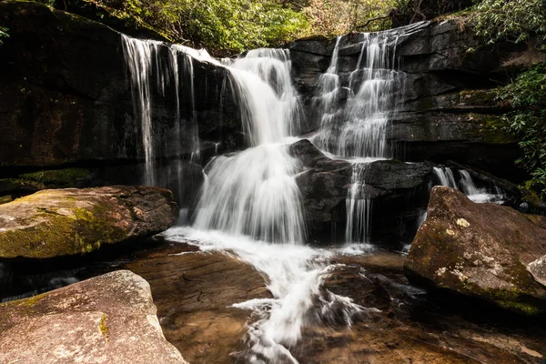 Cedar Rock Falls Pisgah National Forest North Carolina — Stockfoto