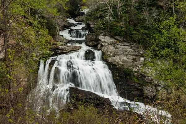 Cullasaja Falls Dans Forêt Nationale Nantahala Caroline Nord — Photo