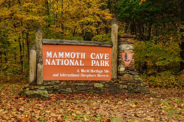 Ingång Tecken Mammoth Cave Nationalpark Kentucky — Stockfoto