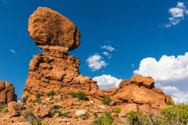 Balanced Rock in Arches National Park in Utah, United States clipart