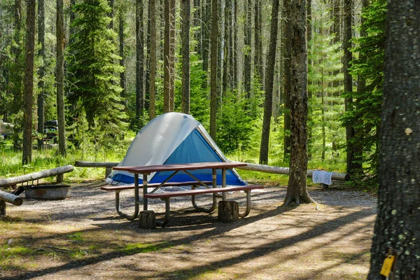 Apgar Campground w Glacier National Park w Montana, USA — Zdjęcie stockowe