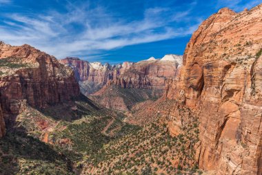 Canyon Overlook içinde Zion Milli Parkı Utah, Amerika Birleşik Devletleri