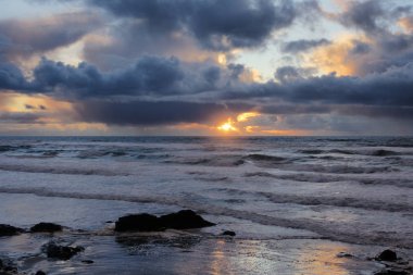 Coast Sunset dan Beachcomber Cottages, Güney Yachats Oregon, Amerika Birleşik Devletleri