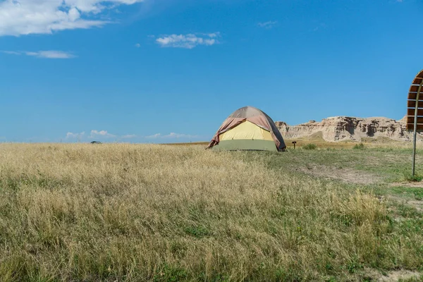 Cedar Pass kamp alanı Badlands National Park in South Dakota, Amerika Birleşik Devletleri