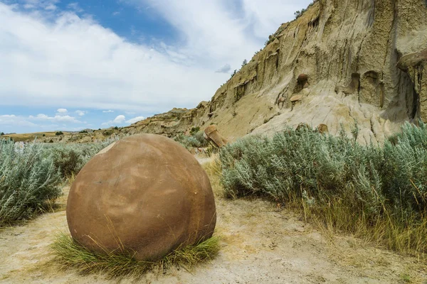 Cannonball Concretions in Theodore Roosevelt National Park in North Dakota, United States Stock Image