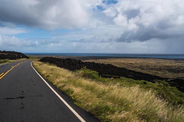 Chain of Craters Road in Hawaii Volcanoes National Park in Hawaii, United States Royalty Free Stock Images