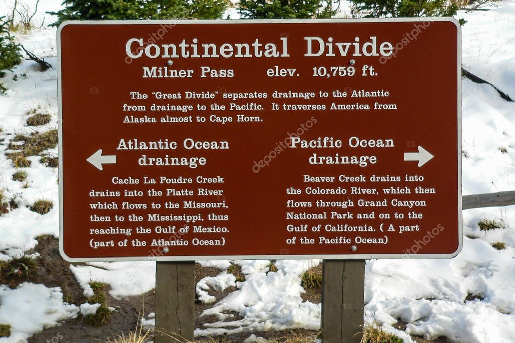 Continental Divide at Poudre Lake in Rocky Mountain National Park in Colorado, United States