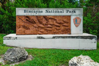 Florida, Amerika Birleşik Devletleri içinde Biscayne Milli Parkı giriş Işareti