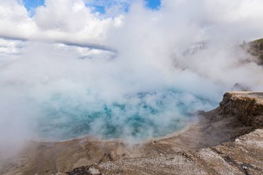Wyoming, Amerika Birleşik Devletleri Yellowstone Milli Parkı 'nda Excelsior Geyser Crater