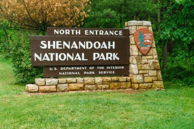 Virginia, Amerika Birleşik Devletleri Shenandoah Milli Parkı Kuzey giriş Işareti