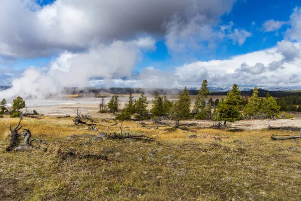 Fountain Paint Pots Área en el Parque Nacional Yellowstone en Wyoming, Estados Unidos — Foto de Stock