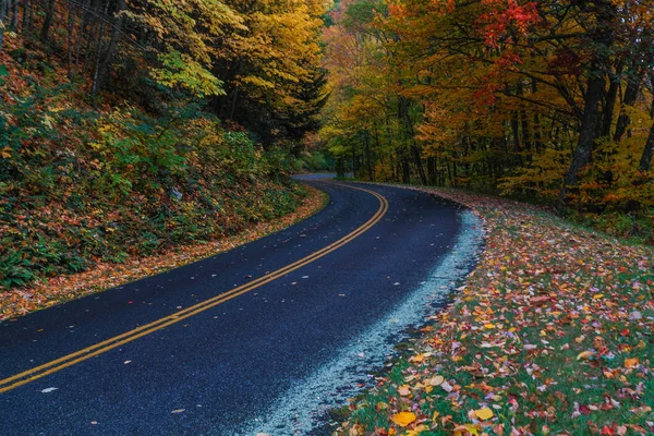 ถนน Heintooga Ridge ใน Great Smoky Mountains National Park ใน North Carolina, สหรัฐอเมริกา — ภาพถ่ายสต็อก