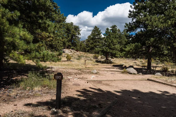 Moraine Park Parque de Campismo em Rocky Mountain National Park, Colorado, Estados Unidos — Fotografia de Stock