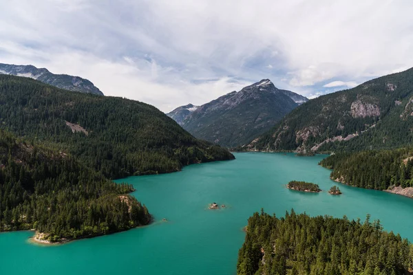 Diablo Lake Overlook in North Cascades National Park Complex, United States Royalty Free Stock Images