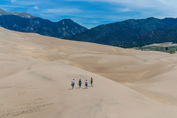 Dune Field in June in Great Sand Dunes National Park in Colorado, United States Stock Picture