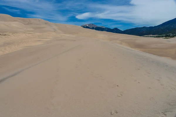 Dune Field in June in Great Sand Dunes National Park in Colorado, United States Royalty Free Stock Images