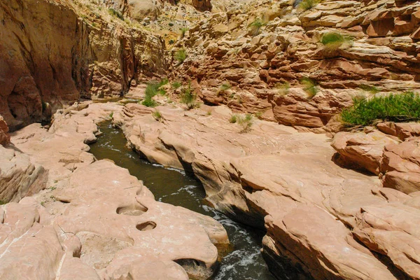 Fremont River Gorge in Capitol Reef National Park in Utah, United States Stock Picture