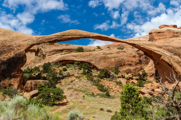 Landscape Arch in Arches National Park in Utah, United States Royalty Free Stock Images