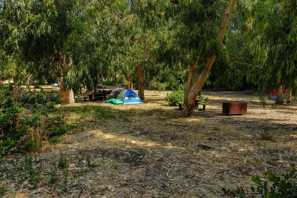 Scorpion Valley Campground di Taman Nasional Kepulauan Channel di California, Amerika Serikat Stok Gambar