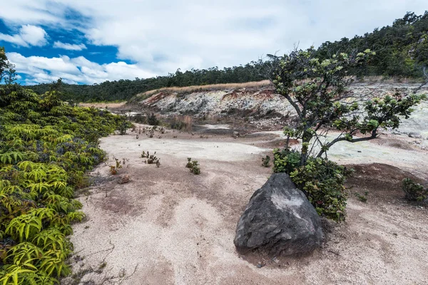 Hawaii, Amerika Birleşik Devletleri 'nde Hawaii volkanları Milli Parkı sülfür bankaları Trail