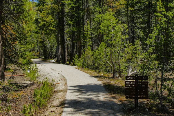 Sunrise trailhead a Yosemite Nemzeti Park Kaliforniában, Egyesült Államok — Stock Fotó