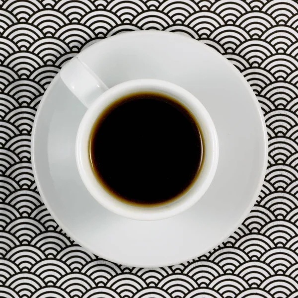 Чашка Черного Кофе Бумажной Салфетке — стоковое фото
