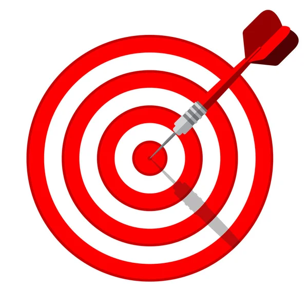 目标飞镖图标 面向业务目标 射击目标营销解决方案概念的模板矢量设计 — 图库矢量图片