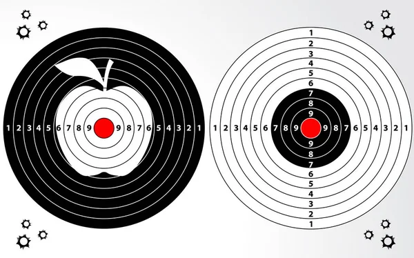 Shooting range target isolated vector for gun game player target practice.