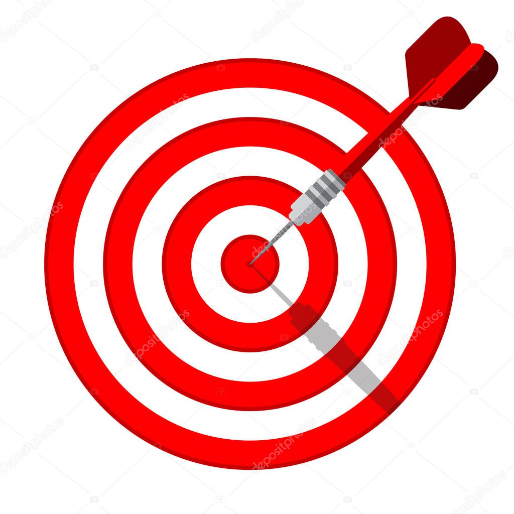 Target dart icon. Template vector design for business goal, advertising, shooting target marketing solutions concept.