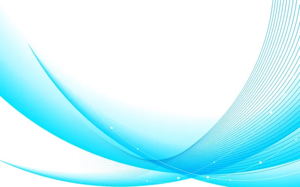 Elemento Onda Curva Azul Futurista Abstracto Sobre Fondo Blanco Ilustración — Vector de stock