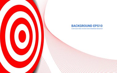 Beyaz zemin üzerine kırmızı hedef tahtası. Vektör izole iş hedefi için şablon. Çekim hedef başarı çözümleri kavramı.