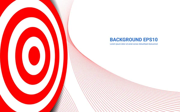 白色背景的红色靶板 用于业务目标的矢量隔离模板 射击目标成功解决方案概念 — 图库矢量图片